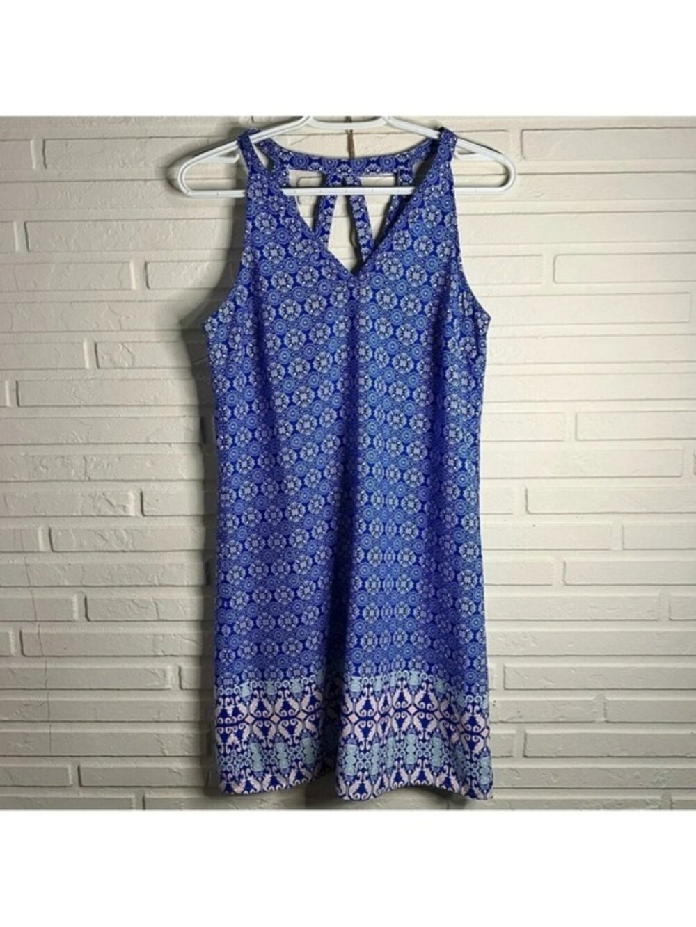 Skies Are Blue Geometric Bohemian Floral Shift Dress, Women’s Size XS